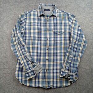 Alex Mill Shirt Mens‎ Medium Blue Plaid Flannel Button Front Long Sleeve Cotton